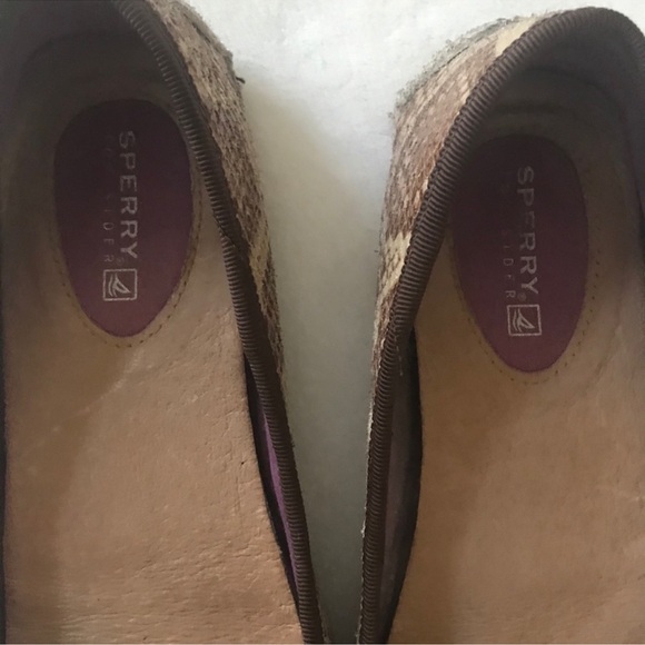 Sperry Snakeskin Nautical Slip On Driving Shoe 6.5 - Picture 4 of 6